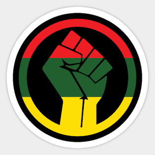 RASTAFARIAN BLACK POWER FIST T SHIRT Sticker